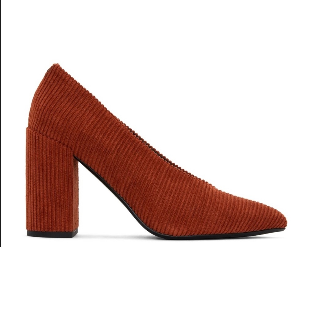 Matt & Nat Amari Academia Corduroy Textured Burnt Orange Heels Pumps size 7